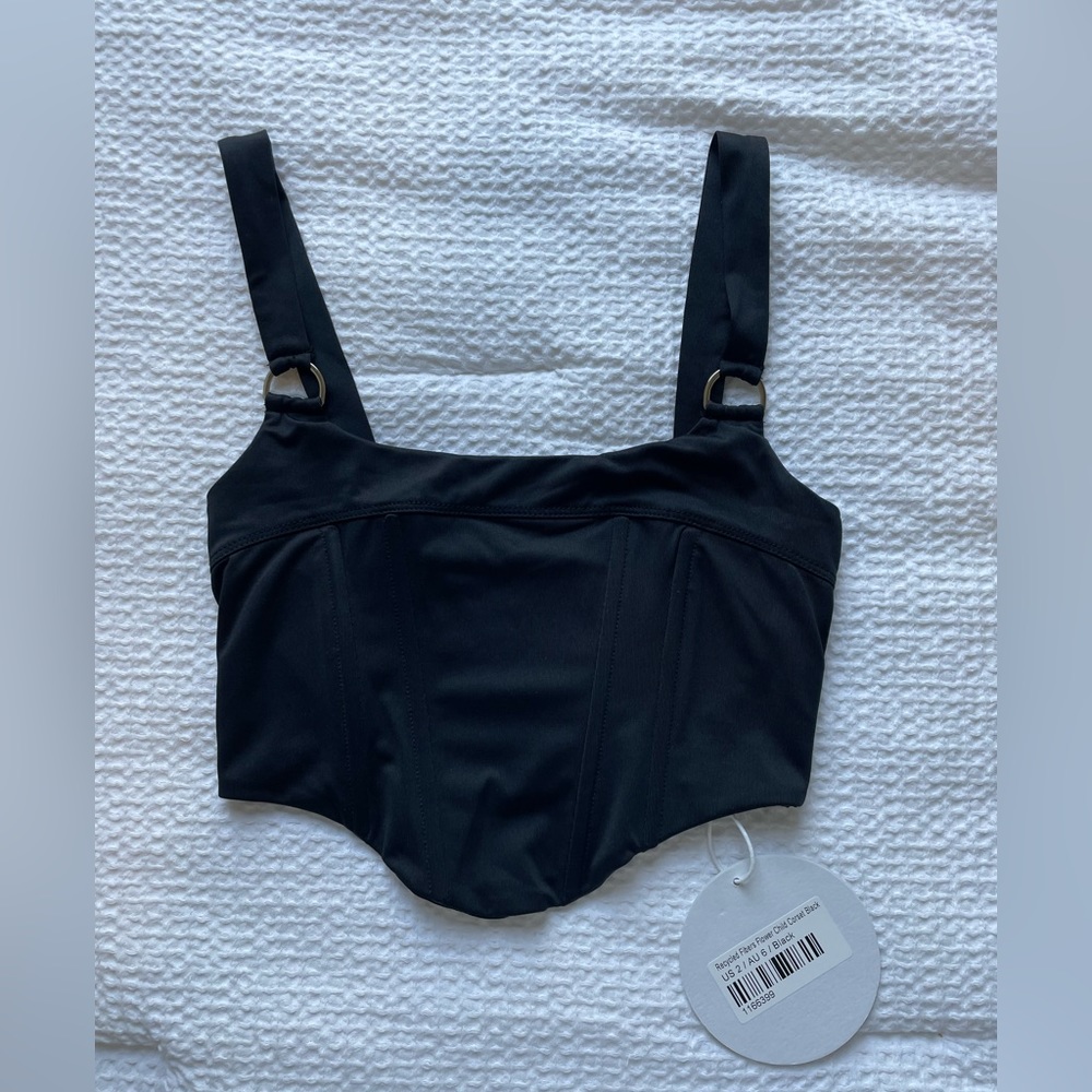 Princess polly black corset top size 2